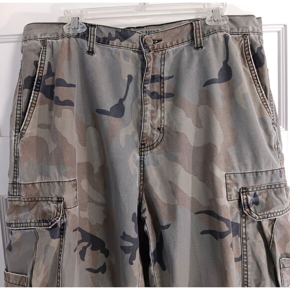 Vtg Y2K Cargo Shorts Mn 36 Multicam Baggy Grunge Skater Military Tactical Combat - Picture 3 of 12